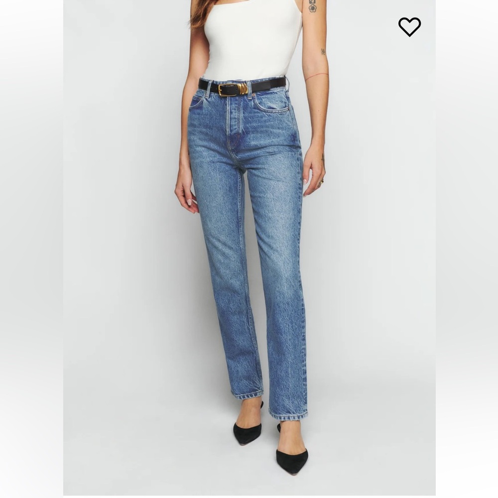 Reformation Cynthia high rise straight cropped jeans color Colorado. Size 27 NEW